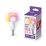 WiZ Tunable White and Color LED Lampe E14 (470 lm), 40 W Lampe mit 16 Mio. Farben oder warm- bis kaltweißem dimmbarem Licht, smarte Lichtsteuerung über WLAN per Stimme/App