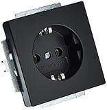 Busch-Jaeger 20 EUC-885 SCHUKO Steckdosen-Einsatz Schwarz Matt future linear 2CKA002011A3883