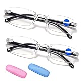 BENBENGO Intelligente Zoom Brille Automatische Fokuseinstellung,2 Stück Intelligente Brille,Autozoom Lesebrille,Lesebrille mit Automatischem Zoom,Anti Blaulicht Lesehilfe,für Nah und Fernsicht