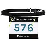 VeloChampion Triathlon Laufgürtel Startnummernhalter. Einstellbar. 2 Größen verfügbar (Erwachsene S/M, 1)