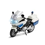 Toi-Toys 29654B Polizeimotorrad 1:20 mit Licht und Sound, Polizeispielzeugmotorrad Modell-Motorrad Polizei, Weiß