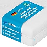 Betten-ABC - Junior Duo - Wendematratze für Babys & Kleinkinder - 70x140 cm - mit Rundum-Trittkante & 2 Seiten - Oeko-TEX-Zertifiziert - Abnehmbarer & waschbarer Aloe Vera-Bezug - Lieferung per Paket