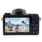 Sxhlseller 64MP 4K Vlog-Kamera 4,0-Zoll-Touchscreen 16-facher Zoom | Autofokus, WLAN, LED-Fülllicht, 9 Modi: Zeitgesteuert, Zeitraffer, Loop-Video, Zeitlupe, für Anfänger, Reisen, Vlogging mit