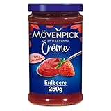 Mövenpick Gourmet-Crème Erdbeere, Premium Fruchtaufstrich ohne Stücke und ohne Kerne, 250g (1er Pack)