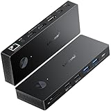 Lemorele USB-C-Dockingstation mit 2 x 4K-HDMI, 1 x DP, 4 x USB, USB-C 3.0, PD 100 W, SD/TF, Audio/Mikrofon für Dell HP Lenovo usw