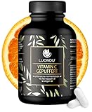 Vitamin C 375 Kapseln gepuffert 1000mg pro Tagesdosis hochdosiert, vegan - Gepuffertes Vitamin C aus pflanzlicher Fermentation - Hergestellt in DE Luondu®