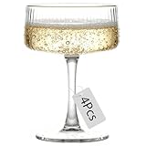 TOLASTO Sektgläser - 4er Set, je 260 ml, Champagnergläser Sektkelche Glas Sektglas Cocktailgläser Weingläser Spülmaschinenfest Modern Phnom Penh, Housewarming Gift