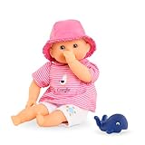 Corolle Mon Premier Poupon Badebaby Oceane, Weichkörper-Badepuppe mit Badetier, Schlafaugen, abnehmbare Kleider, Vanilleduft, 30cm, ab 18 Monaten, behält den Daumen im Mund