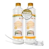 Grünbelagentferner Konzentrat, 1 L | Flechtenentferner, Moosentferner, Algenentferner für Fassade, Holz, Dach, Terrasse, Markise, Steine