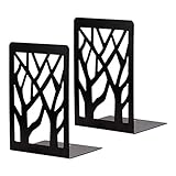 1 Paar moderne Buchstützen aus Metall, Schwarz, 1 Paar