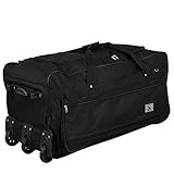 TW24 XXXL Trolleytasche 182L mit 3 Rollen schwarz Koffer Reisetasche Trolley