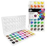 Mont Marte Wasserfarben Set – 36 brilliante Farben – Hohe Pigmentierung – Inklusive Pinsel – Kompaktes Set – Ideal für Aquarellmalerei