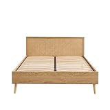 BAÏTA Doppelbett INES Rattan 160 x 200 cm Lattenrost inkl