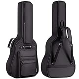 CAHAYA Gitarrentasche Gig Bag Gitarre Tasche Gitarrenhülle 6 Vortaschen wasserdicht mit Notenständertasche 8mm Gepolsterte für 40 41 Zoll Gitarren CY0181