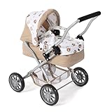 Bayer Chic 2000 - Puppenwagen Smarty, Kleiner Kinderpuppenwagen für Kinder ab 2 Jahren, Spielzeugkinderwagen, Bärchen, beige