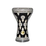 Gawharet El Fan Drum Darbuka Tabla Doumbek 43,2 cm Perlmutt ägyptisches Musikinstrument (schwarzer Raum)