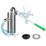 aleawol Schwengelpumpe Handwasserpumpe Wasserpumpe Handpumpe Edelstahl, Manuell Energiesparend Handkurbel Wasserpumpe 10m Tiefe Handbrunnenpumpe für Haus, Hausgarten, Yard, Garten