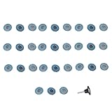 Jerliflyer 31 Stück 2 Zoll/5 cm flache Lamellenscheibe, Körnung 40/60/80, blaues Zirkonoxid-Aluminiumoxid zum Schleifen, Mischen, Schleifen