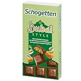 Schogetten Dubai Style Schokolade 100g, limitierte Schokoladentafel mit Pistazie & Kadayif-Crunch, praktisch einzeln portioniert
