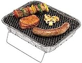 BURI Einmal Grill 600g Holzkohle Alu Einweggrill