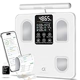 arboleaf Körperfettwaage Personenwaage digital, Körperanalysewaage mit Handsensoren & großes Display Waage mit Körperfett und Muskelmasse, Körperwaage 8-Elektroden mit App 27 Körpermaße