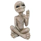 Alien Dekoration, 2er Set Außerirdische Statue, Alien Statue Garten, Lustige Gartendeko Figuren, Harz Deko Figuren Für Garten/Haus/Innen/Außen Dekoration,15cm