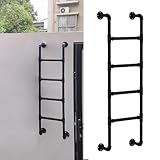 Feuerleiter, rutschfest, Wandmontage, strapazierfähig, 150 kg Tragkraft für Dach- und Garagensicherheit