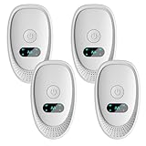 Ultraschall Schädlingsbekämpfer, 4 Stück Mäuseabwehr Mäusevertreiber Ultraschall & Pest Control Repeller, Elektronische Insektenschutzmittel für Mäuse Ratten Mücken Kakerlaken Spinnen Fliegen