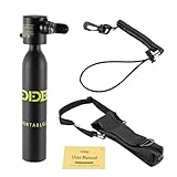 BraveeFly 0.5L Mini Tauchflasche Sauerstoffflasche, Tragbare Taucher ausrüstung, Scuba Diving Tank, Kleine Tauchflasche Support 5-10 Mins Unterwasseratmung für Tauchpraxis Oder Als Ersatzluftflasche