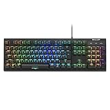 Sharkoon Skiller SGK30 Blue, Mechanische USB Gaming Tastatur (mit RGB Beleuchtung, blaue Schalter, N-Key-Rollover, 1000 Hz Polling Rate), 4044951030026