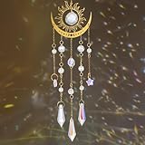Suncatcher Kristall Sonnenfänger Fenster Lichtfänger zum Aufhängen Kristalle Windspiel Ornament Kristallkugeln für Fenster Haus Garten Weihnachten Tag Party Hochzeit Flammenmond
