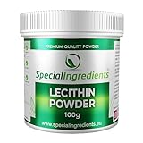 LECITHIN-PULVER 100g HÖCHSTER QUALITÄT GVO-FREI (DEUTSCHE ETIKETTEN UND ANLEITUNGEN)