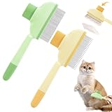 SZZETK 2 Stücke Cat Brush, Katzenbürste Hundebürste, Selbstreinigender Haustierkamm Für Entfernt Knoten & Lose Haare, Fellblitzbürste für Katzen,Ideal für Langhaarkatzen Entfernt Lose Haare