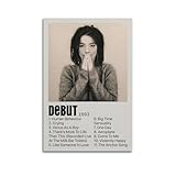 WEJWHHTHUU Björk Debüt-Poster auf Leinwand, ästhetisches Poster, moderne Kunst, Gemälde für Wohnzimmer, 50 x 75 cm, ungerahmter Stil