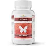 Flügelschwinger 180 Guarana Tabletten, Paullinia cupana, aus 4-fach konzentriertem Extrakt der natürlichen Guaranasamen, 100% vegan (180 Tabletten)