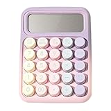 Schreibtischrechner | Mechanische Kalkulatoor 12 -Ziffer | Big Button Calculator - Schulrechner, mechanische große Display Big Butons Desktop -ästhetische Berechnungstool für Schulen