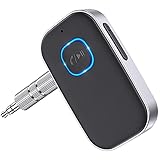 Glangeh Bluetooth Adapter Auto, Upgraded Bluetooth 5.0 Lärmminderung Aux, 16H Standby, für Auto Audio System, Kopfhörer, Speaker, Heimstereosysteme