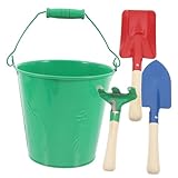 BESPORTBLE 1Satz Gartenspielzeug Teiliges Pflanzwerkzeug für Sichere Rechen und Eimer Gartenspielzeug für Kleinkinder Sandkasten Garten