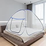 Moskitonetz Bett, Pop Up Moskitozelt Faltbares Engmaschiges Mückennetz, Einfache Installation, Wirksam gegen Mückenstiche für Outdoor Camping Reisen Schlafzimmer, 180 * 200cm