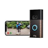 Ring Akku-Videotürklingel (Video Doorbell, 2. Gen.) | Türklingel mit Kamera, 1080p-HD-Video, WLAN, Bewegungserfassung, Nachtsicht | Video-Türsprechanlage für deine Haustürstür | Funktioniert mit Alexa