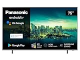 Panasonic TX-75LXW724 189 cm LED Fernseher (75 Zoll, HDR Bright Panel, 4K Ultra HD, Triple Tuner, HDMI, USB, Smart TV), Silber, 75 Zoll - 189 cm