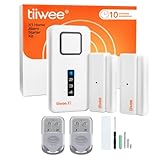 tiiwee Home Alarm System Wireless Kit X1 - Komplette Alarmanlage mit X1-Sirene, 2 Fenster Tür Sensoren und 2 Fernbedienungen - Fensteralarm Türalarm