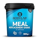 Bodylab24 Meal Replacement Shake Schokolade 960g, Diät-Shake zum Abnehmen, Mahlzeitersatz mit wichtigen Vitaminen und Nährstoffen, ohne Zucker-Zusatz, Mahlzeitersatz Shake