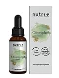 Chlorophyll Tropfen hochdosiert (1500 Drops) - Liquid Chlorophyll aus reinem Alfalfa mit Quellwasser - 50 ml Glasflasche ohne Zusatzstoffe mit 200 mg flüssig Chlorophyllin