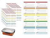 Emezddo 100 Stück Gefrieretiketten,Leicht Ablösbare Klebeetikette zum Beschriften,Aufkleber für Universal Gefrierdosen,verwendet für Familie Geschäftlich Küche Marmeladengläser(60 * 30mm)