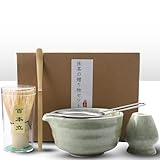 Matcha Set - Matcha Tea Set 5 stück Matcha Set für Einsteiger mit Matcha-Besen Matcha Filtersieb Matcha-Schale mit Ausgießer Chasen und Matcha Löffel Geschenk für Matcha-Liebhaber Teeliebhaber
