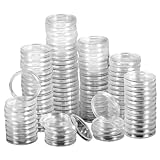 Münzhalterkapseln, 100 pcs transparente Acryl 1 -Zoll -Runde Münzschutz für Sammler