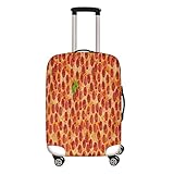 Hixingo Elastisch Kofferhülle Kofferschutzhülle, Food-Party Druck Koffer Schutzhülle Staubdichte Reisekoffer Hülle Trolley Case Schutzhülle Reisegepäckabdeckung (Pizza,S (18-20 Zoll))