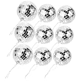 Amosfun 9St Discokugel hochzeitsdeko weihnachtsdeko Disco-Kugel-Dekor Weihnachts-Disco-Kugeln Weihnachtsbaumkugel Spiegelball Disco-Spiegelkugel Partydekoration 7c Charme reflektierend