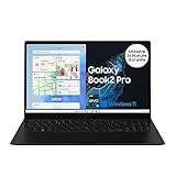 Samsung Galaxy Book2 Pro 39,62 cm (15,6 Zoll) Notebook (Intel Core Prozessor i7, 16 GB RAM, 512 GB SSD, Windows 11 Home), Graphite, Inklusive 36 Monate Herstellergarantie [Exklusiv bei Amazon]